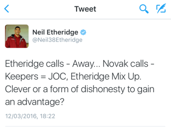 Etheridge tweet
